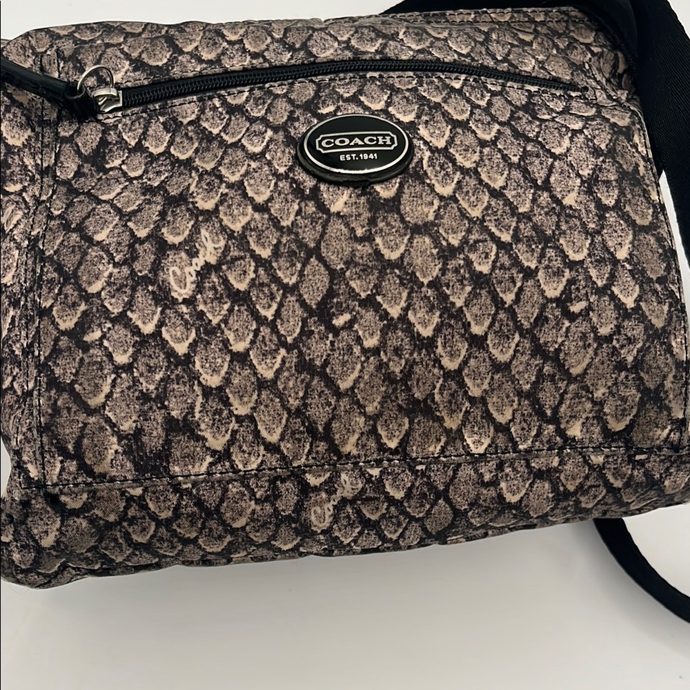 Coach Brown Crossbody Bag with Luxurious Textured Design